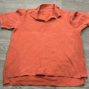 PBX Basics Polo Shirt Men's Size M Orange Short Sleeve Cotton